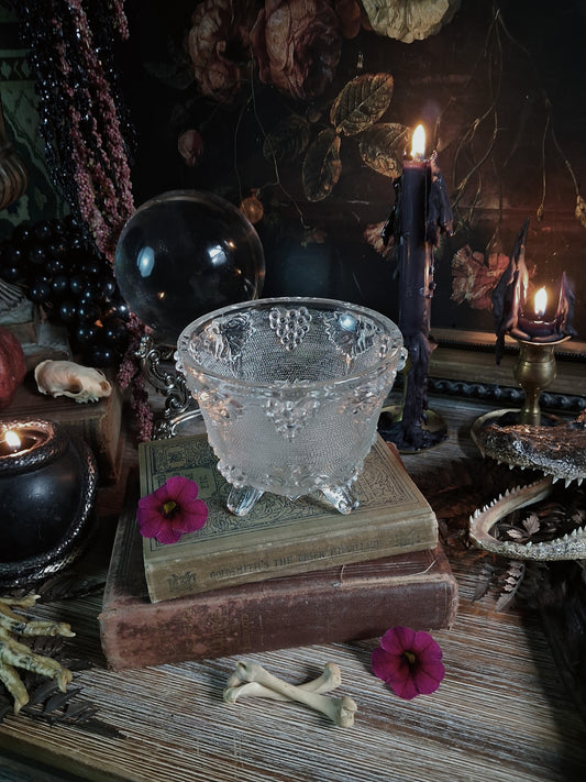 Vintage Glass Grape Cauldron