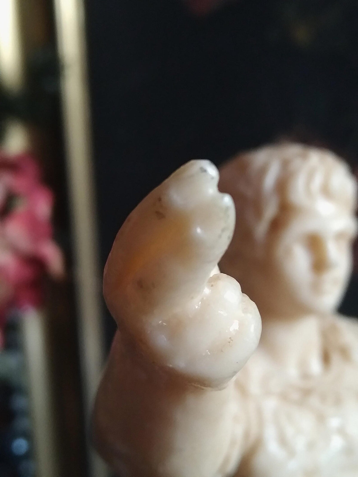 Vintage Alabaster Augustus of Prima Porta Statue
