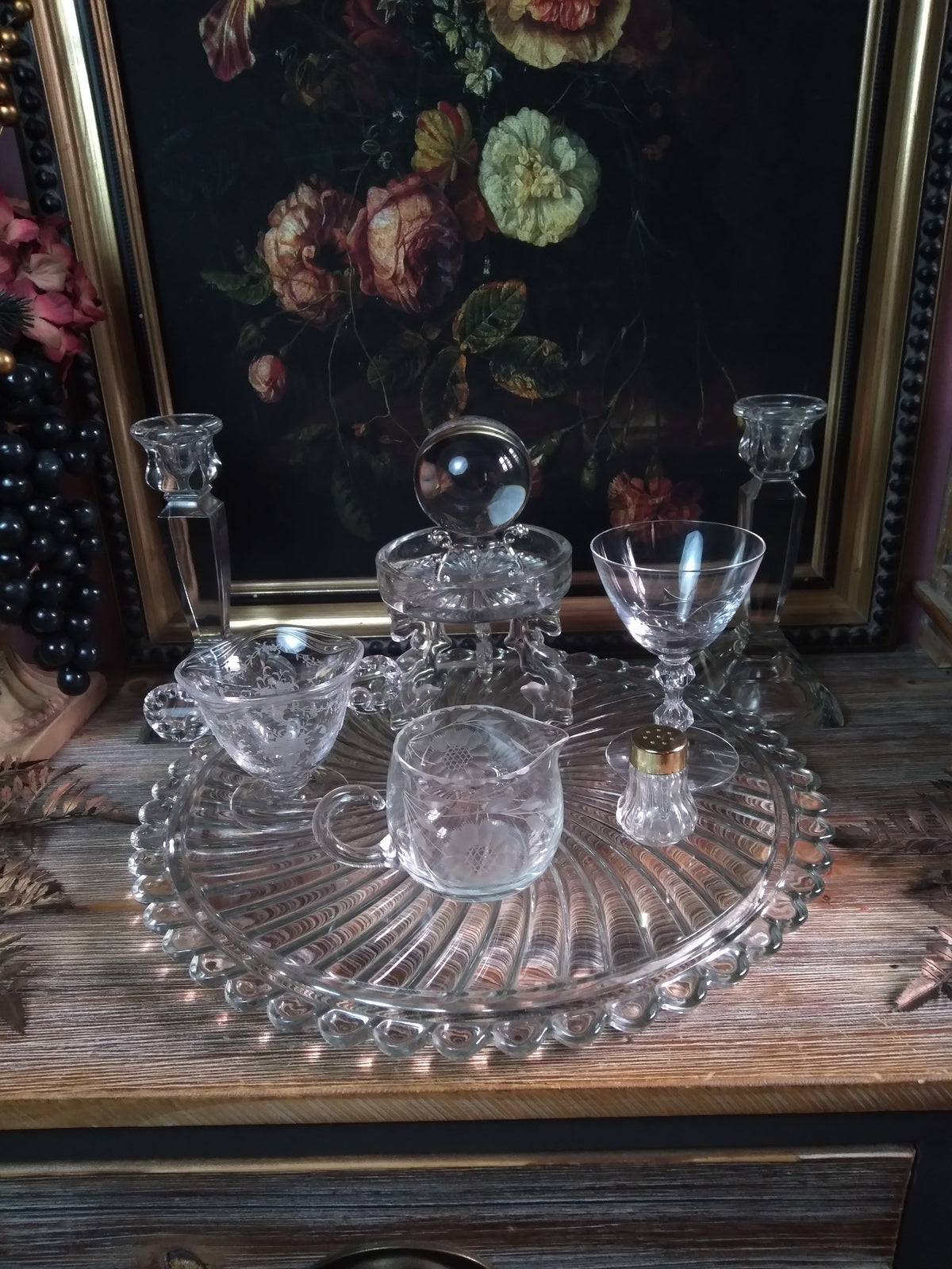 Vintage Crystal Lunar Witch Altar