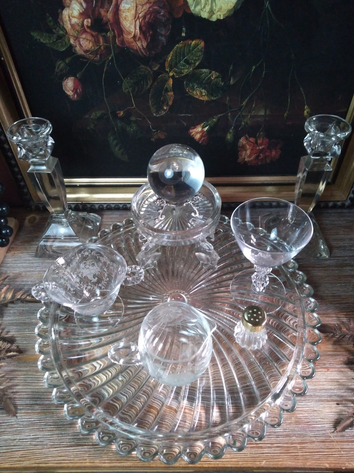 Vintage Crystal Lunar Witch Altar
