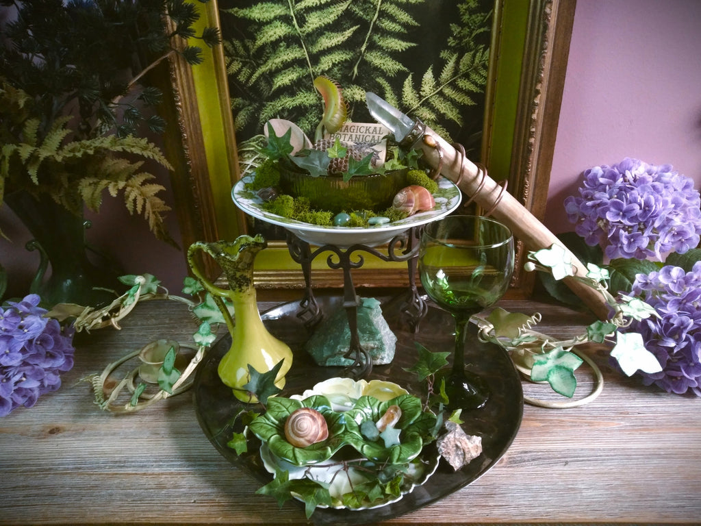 Vintage Druid Forest Witch Altar