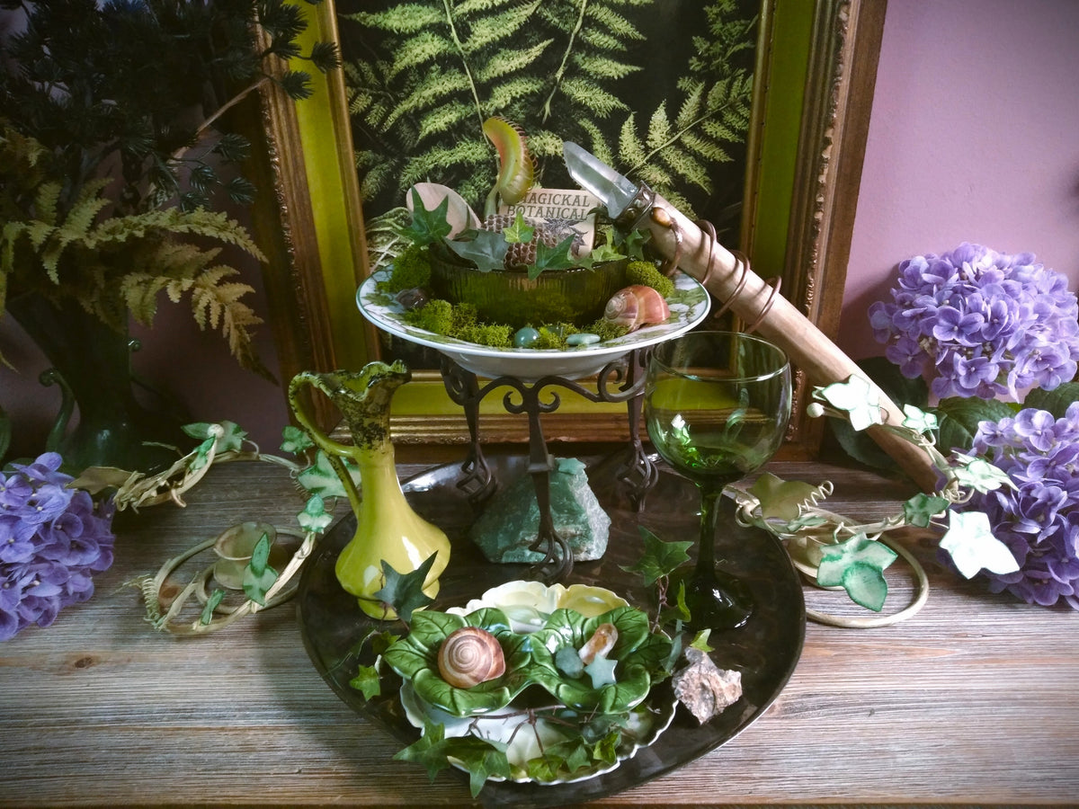 Vintage Druid Forest Witch Altar