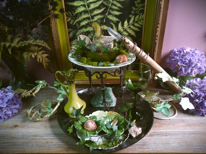 Vintage Druid Forest Witch Altar