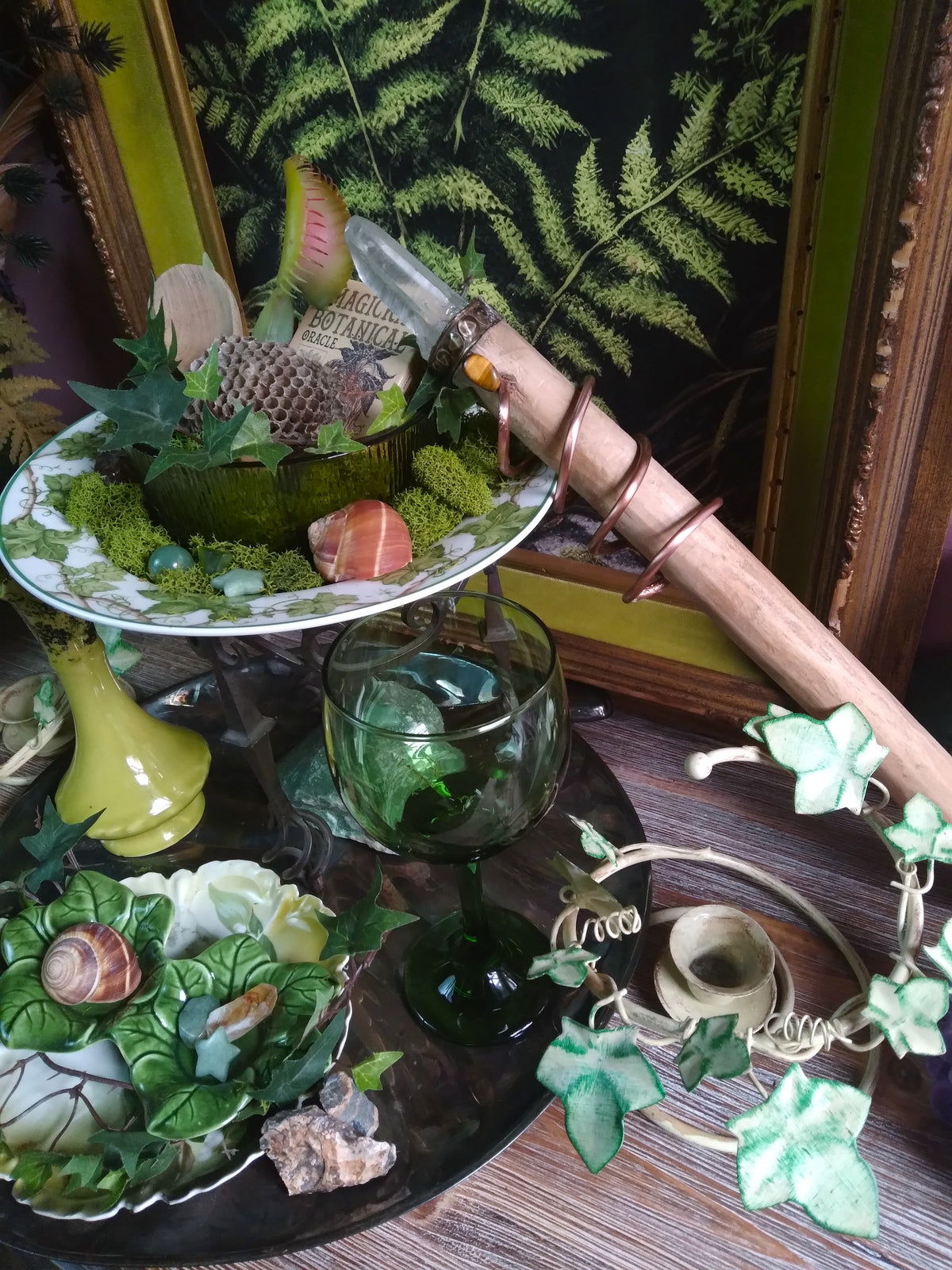 Vintage Druid Forest Witch Altar