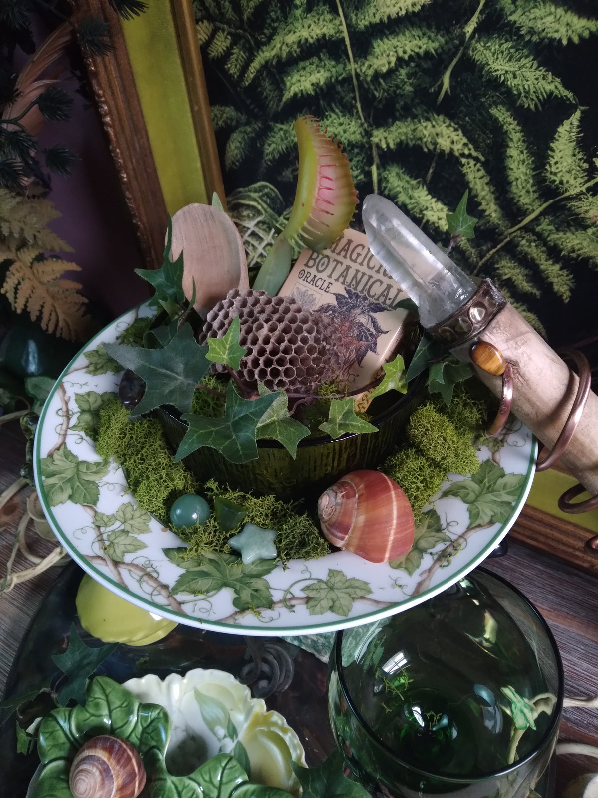 Vintage Druid Forest Witch Altar