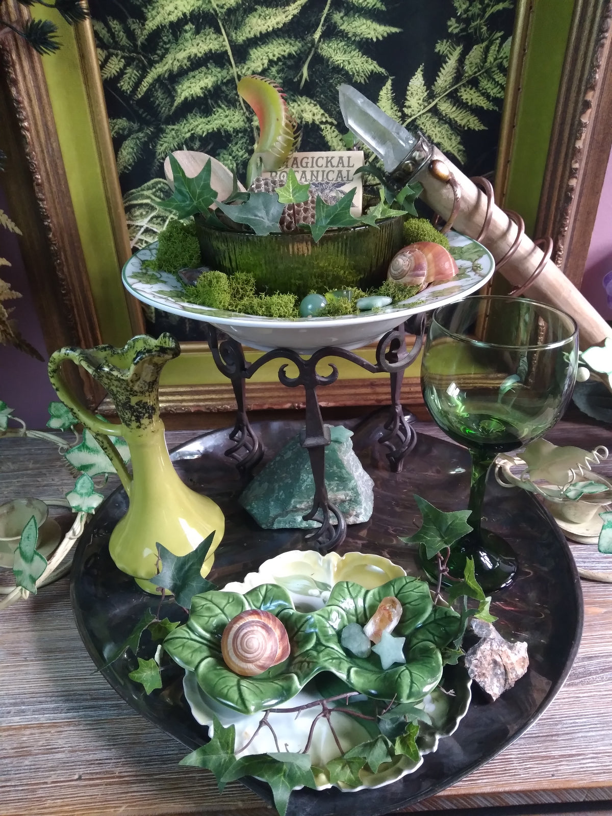 Vintage Druid Forest Witch Altar