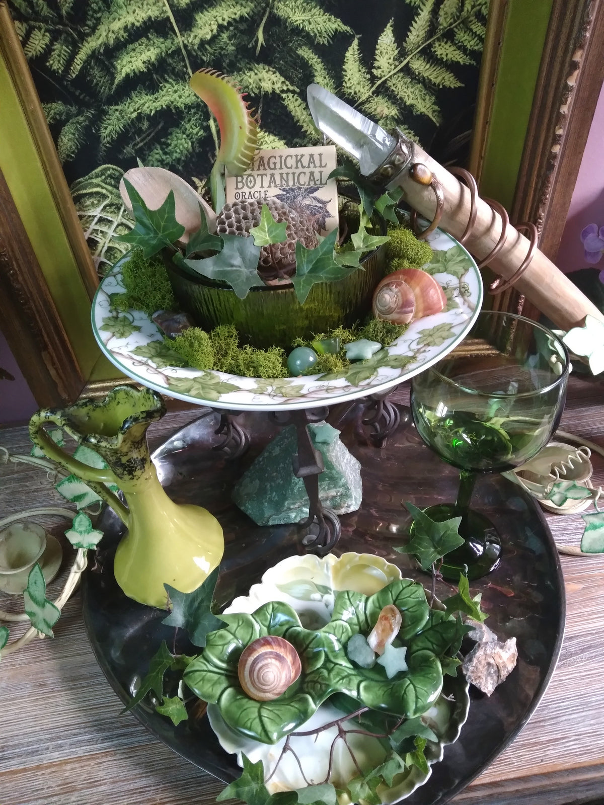 Vintage Druid Forest Witch Altar