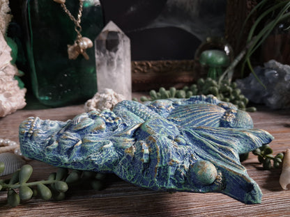 Vintage Chalkware Mermaid Plaque