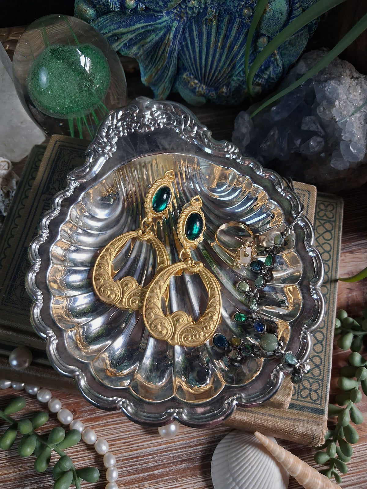 Vintage Silver Plate Scallop Shell Dish