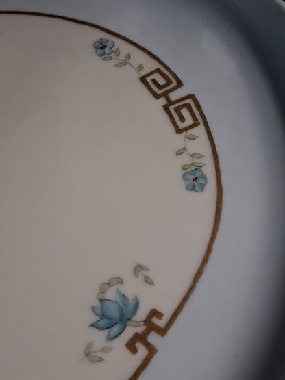 Antique Porcelain Greek Key Altar Tray