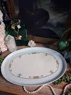 Antique Porcelain Greek Key Altar Tray