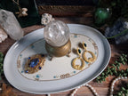 Antique Porcelain Greek Key Altar Tray