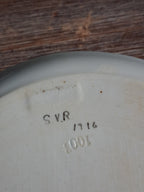 Antique Porcelain Greek Key Altar Tray
