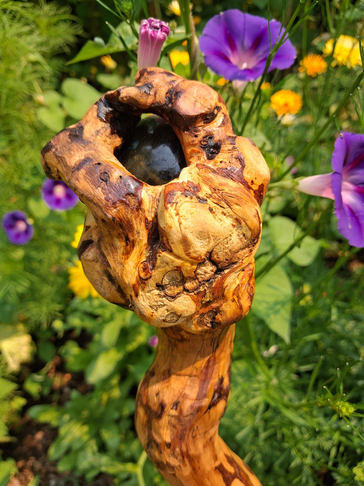 Handmade Labradorite & Pearl Hazelnut Wand / Nuada Wands