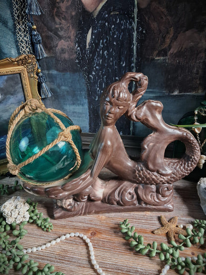 Vintage Mermaid Centerpiece & Shell Offering Bowl