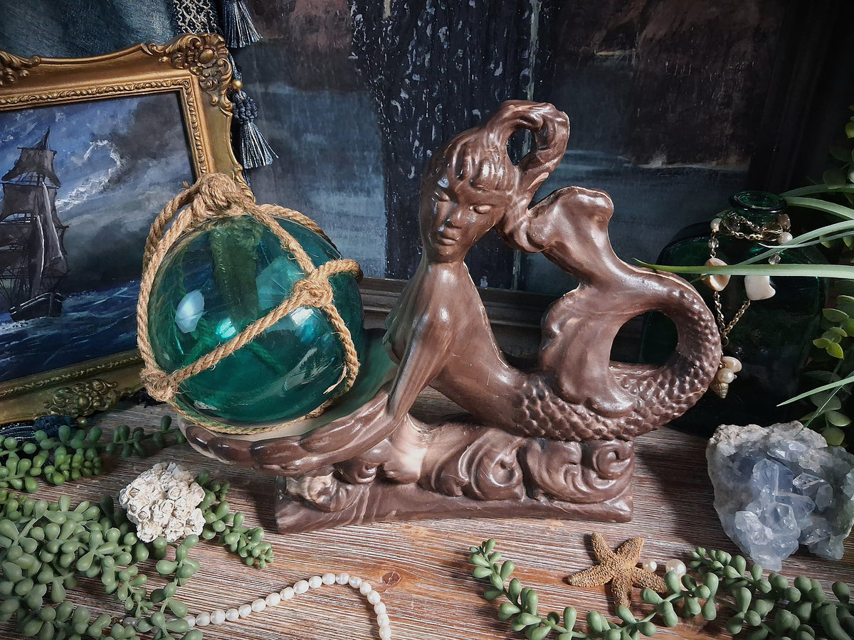 Vintage Mermaid Centerpiece & Shell Offering Bowl