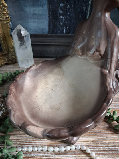 Vintage Mermaid Centerpiece & Shell Offering Bowl