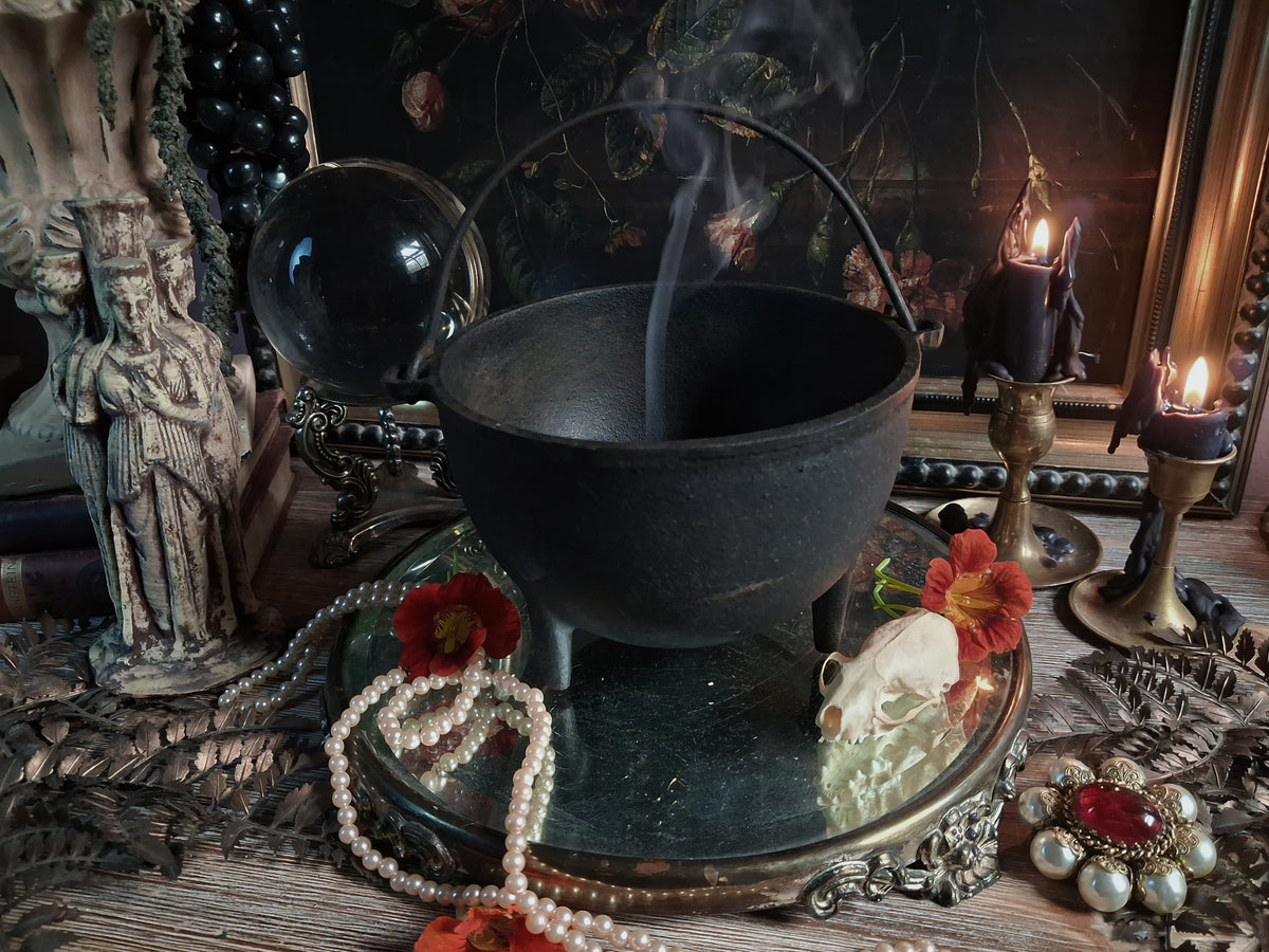 Vintage Three-Legged Cast Iron Cauldron