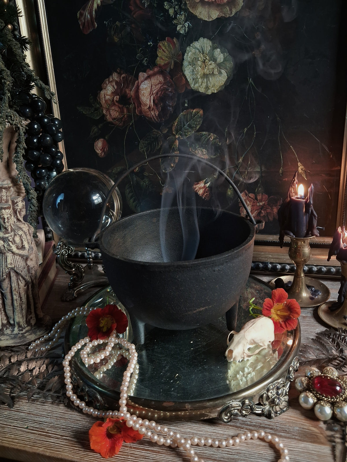 Vintage Three-Legged Cast Iron Cauldron