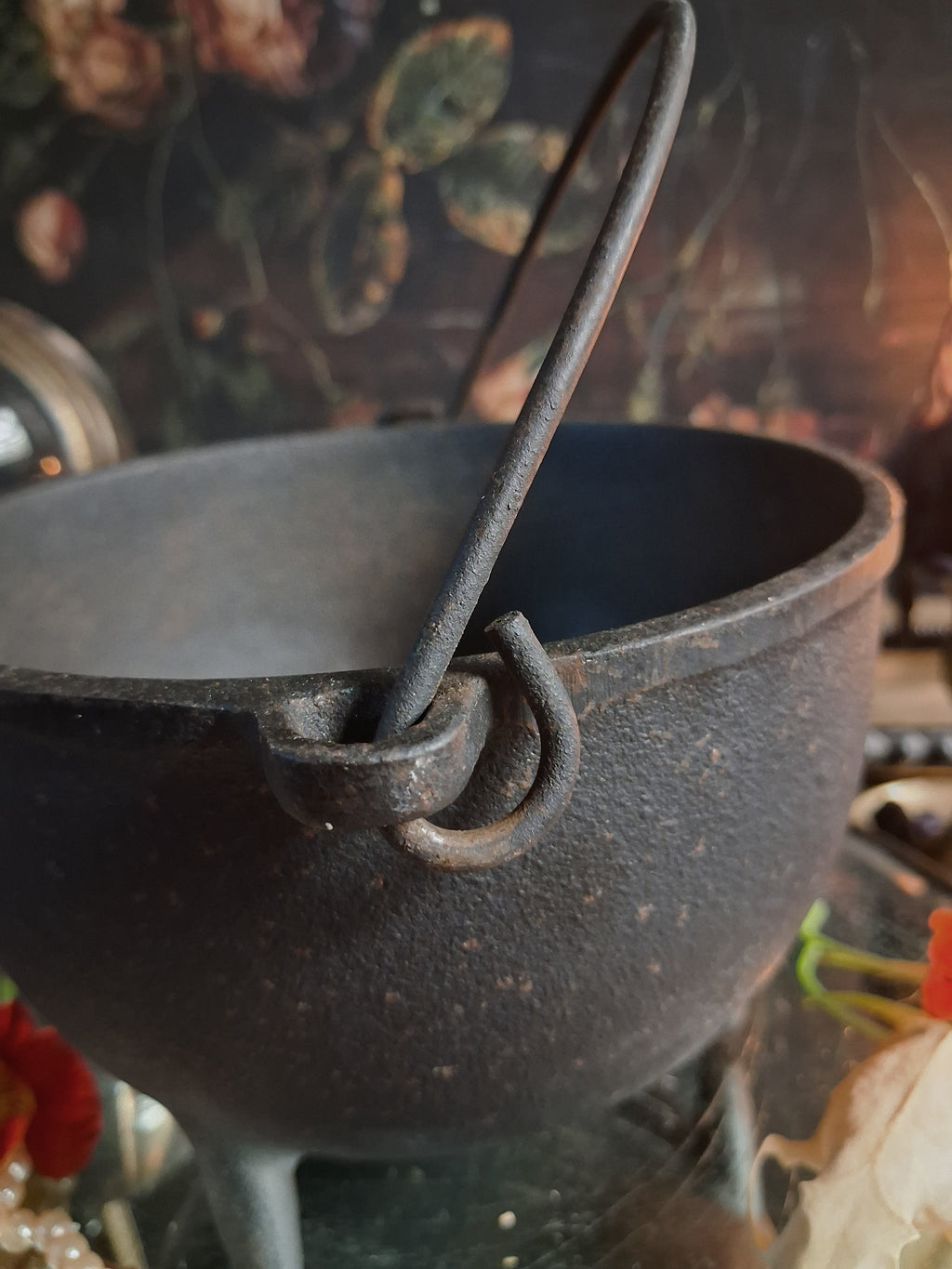Vintage Three-Legged Cast Iron Cauldron