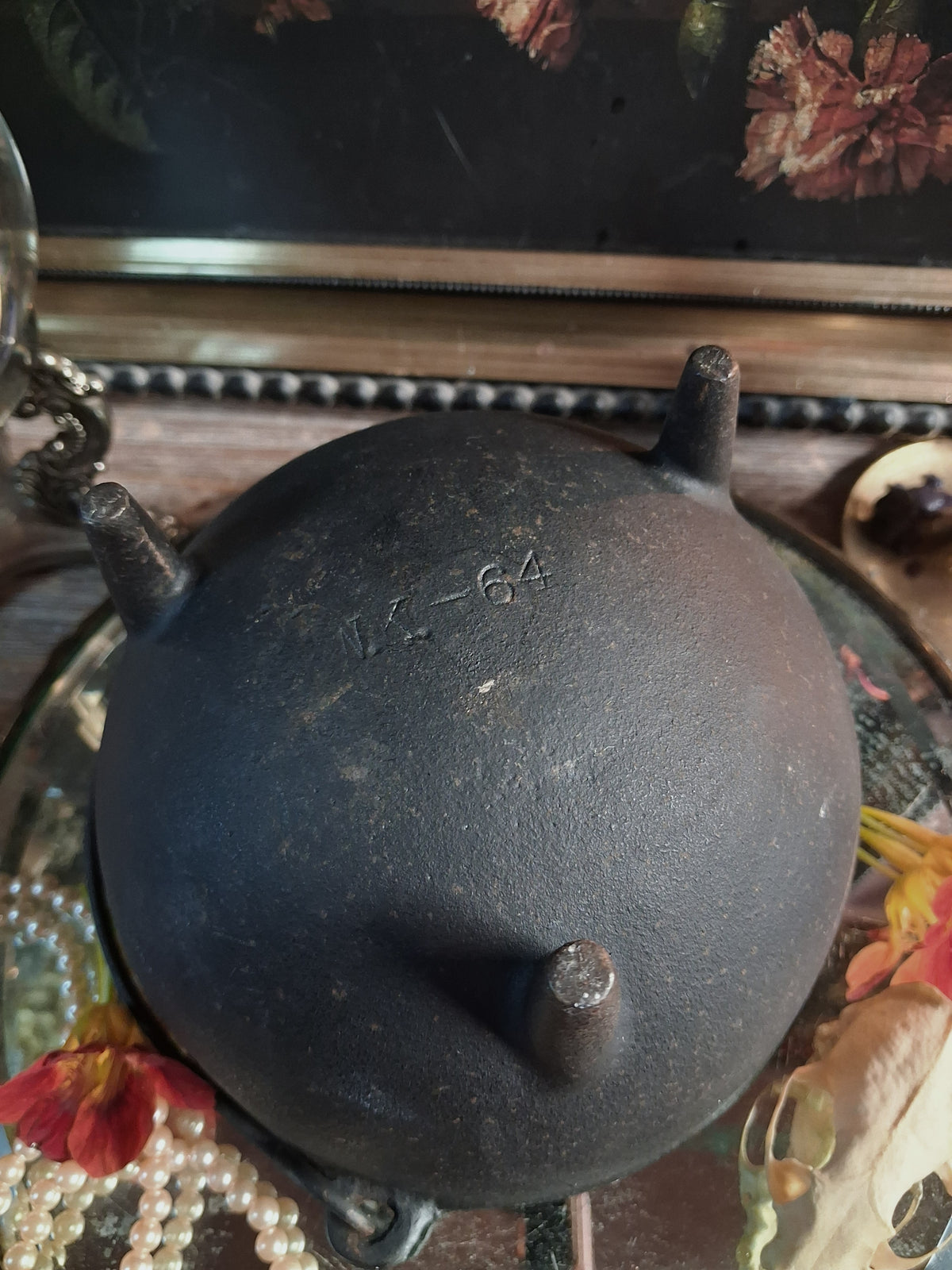 Vintage Three-Legged Cast Iron Cauldron