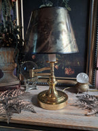 Vintage Brass Bouillotte-Style Table Lamp