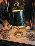 Vintage Brass Bouillotte-Style Table Lamp