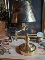 Vintage Brass Bouillotte-Style Table Lamp