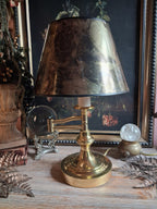 Vintage Brass Bouillotte-Style Table Lamp