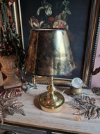 Vintage Brass Bouillotte-Style Table Lamp