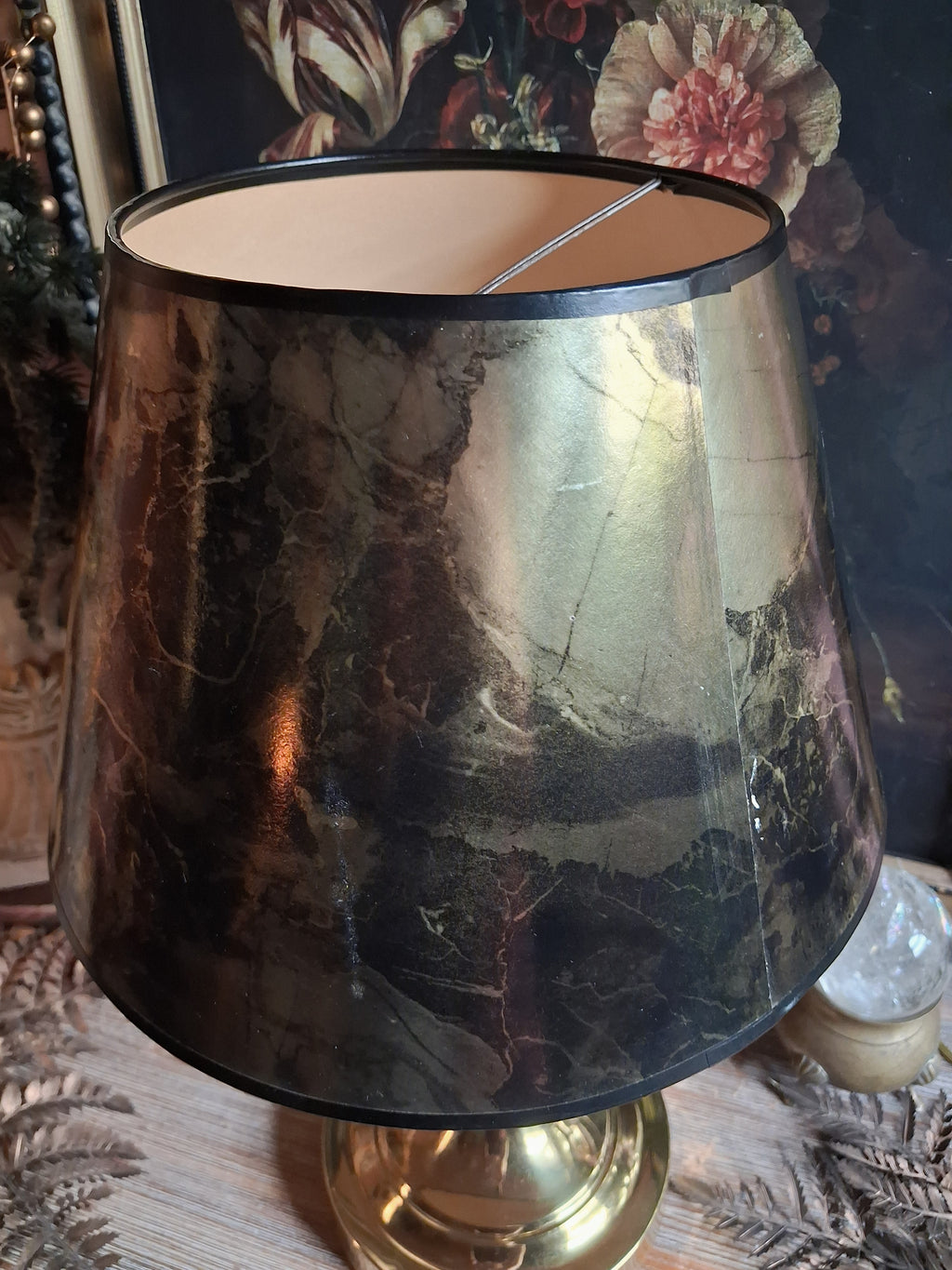 Vintage Brass Bouillotte-Style Table Lamp