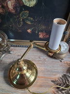 Vintage Brass Bouillotte-Style Table Lamp