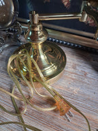 Vintage Brass Bouillotte-Style Table Lamp
