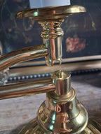 Vintage Brass Bouillotte-Style Table Lamp