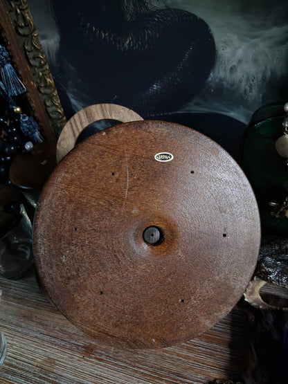 Vintage Wood Apothecary Jar Caddy