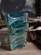 Antique Aqua Glass Castoria Medicine Bottles — Set of 4