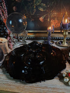 Vintage Black Glass Altar & Offering Tray