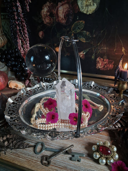 Vintage Silver Plate Filigree Offering Basket