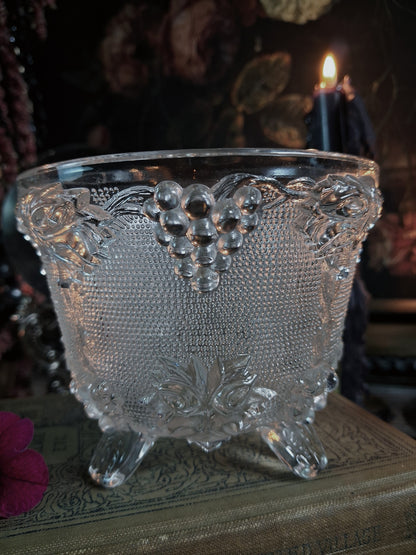 Vintage Glass Grape Cauldron