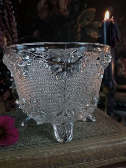 Vintage Glass Grape Cauldron