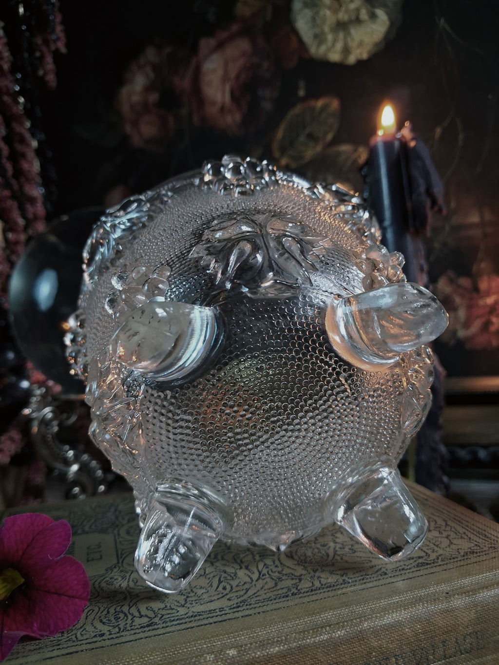 Vintage Glass Grape Cauldron