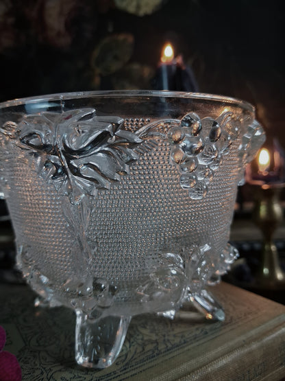 Vintage Glass Grape Cauldron