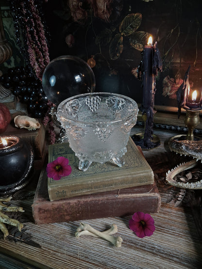 Vintage Glass Grape Cauldron