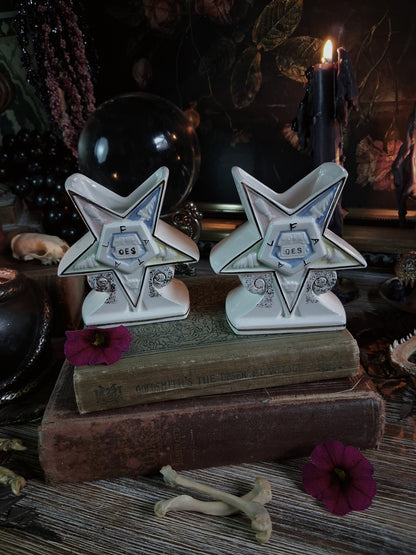 Pair of Vintage Order of the Eastern Star Vases