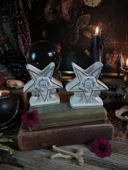 Pair of Vintage Order of the Eastern Star Vases