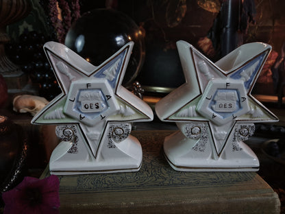 Pair of Vintage Order of the Eastern Star Vases