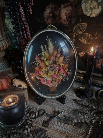 Vintage Belgian Dried Floral Art