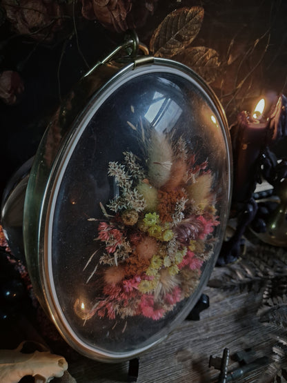 Vintage Belgian Dried Floral Art