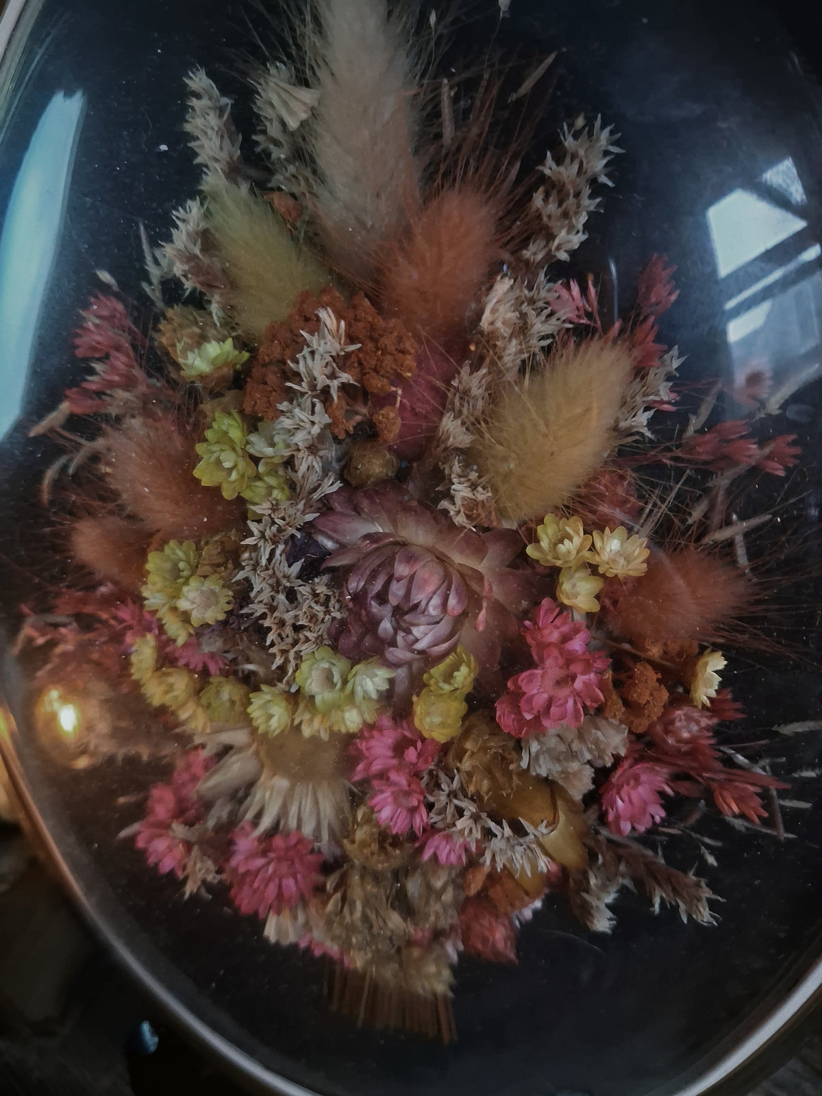 Vintage Belgian Dried Floral Art