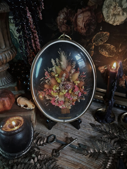Vintage Belgian Dried Floral Art